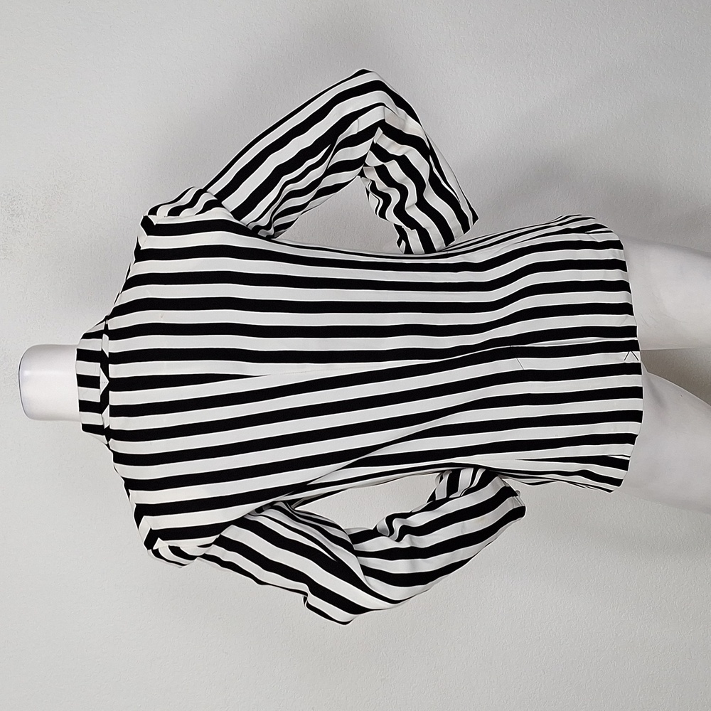 Silence + Noise NWOT Black White Striped One Button Retro Blazer Jacket Size M - Picture 6 of 13